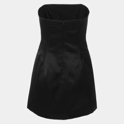 مملوكة مسبقًا Khaite Black Satin Sleeveless Mini Dress S
