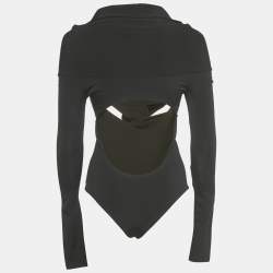 Pre Owned كايتي بوديسوت كم طويل مفتوح الظهر جيرسي أسود صغير