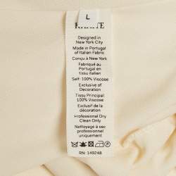 Pre Owned فستان خيت كريم جيرسي روشي ذا نيريسا ميدي مقاس كبير