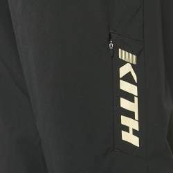 Kith Black Logo Print Nylon Jogger Pants L