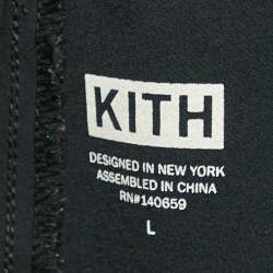 Kith Black Logo Print Nylon Jogger Pants L