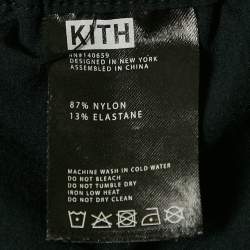 Kith Black Logo Print Nylon Jogger Pants L