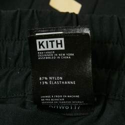 Kith Black Logo Print Nylon Jogger Pants L