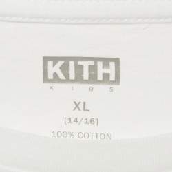 Kith White Floral Logo Print Jersey T-Shirt XL