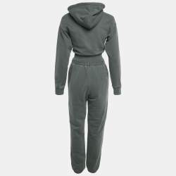 مملوكة مسبقًا Kith Green Faded Cotton Sweatshirt and Sweatpants Set XS