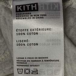 مملوكة مسبقًا تيشيرت كيث كروب قطن رمادي بطبعة شعار مقاس صغير جدًا