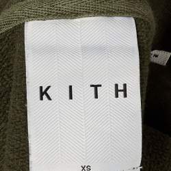 Pre Owned Kith Olive Green Cotton Alexa Cropped Hoodie XS