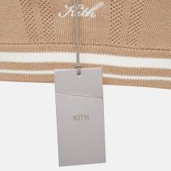 Kith Beige Patterned Rib Knit Crop Top S