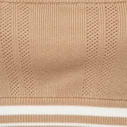 Kith Beige Patterned Rib Knit Crop Top S