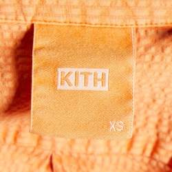 Kith Orange Cotton Seersucker Ora Button Down Shirt XS