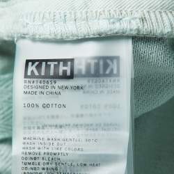 Pre Owned Kith Light Green Denim Diana Cuffed Shorts S