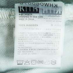 Pre Owned Kith Light Green Denim Diana Cuffed Shorts S