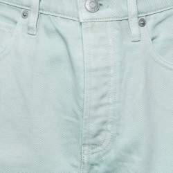 Pre Owned Kith Light Green Denim Diana Cuffed Shorts S