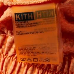 Kith Orange Seersucker Cotton Elasticized Waist Shorts S