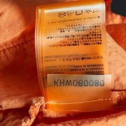 Kith Orange Seersucker Cotton Elasticized Waist Shorts S
