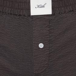 Kith Coffee Brown Seersucker Cotton Shorts S