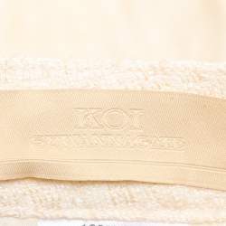 مملوكة مسبقًا تنورة كوِي كِريم حرير مُحَدَّبة مَاكْسِي صغيرة - سمال