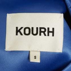 Pre Owned Kourh Electric Blue Crystal Embellished Satin Mini Dress S