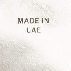 Pre Owned بنطلون كريستينا فيدلسكايا جلد بيج مطوي بمقاس صغير جدًا (إكس سمول)