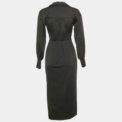 مملوكة مسبقًا فستان أكاديميه قميص أسود ملفوف متداخل صغير جدًا جدًا