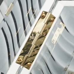 Pre Owned L'Afshar Grey Acrylic Amnis Chain Clutch