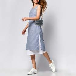 Pre Owned L'Afshar Grey Acrylic Amnis Chain Clutch