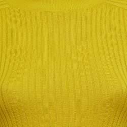 L.F.Markey Chartreuse Green Rib Knit Axel Bodysuit M