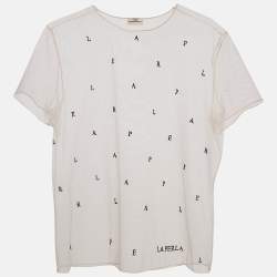 مملوكة مسبقًا توب لا بيرلا تل مطرز بشعار وردي فاتح شفاف مقاس مت وسط (ميديم)