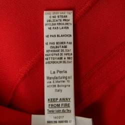 مملوكة مسبقًا La Perla Red Silk V-Neck Playsuit M