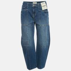 Pre Owned L'agence Blue Denim High Rise Rodeo Jeans S/Waist 27"