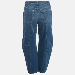 Pre Owned بنطلون جينز لاجانس روديو دنيم أزرق بخصر مرتفع مقاس صغير / خصر 27 بوصة