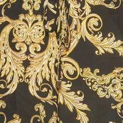 Pre Owned L'agence Black Baroque Print Geraldine Cover-Up Pants XS