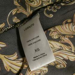 Pre Owned L'agence Black Baroque Print Geraldine Cover-Up Pants XS