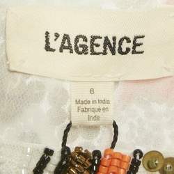 مملوكة مسبقًا L'agence Multicolour Chiffon Inori Beaded Mini Dress S