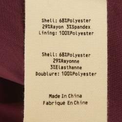 Pre Owned L'agence Burgundy Twill Cropped Fitted Kumi Jacket S