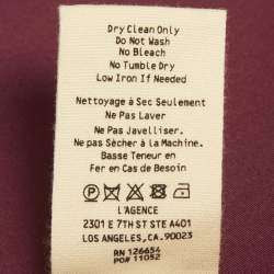 Pre Owned L'agence Burgundy Twill Cropped Fitted Kumi Jacket S