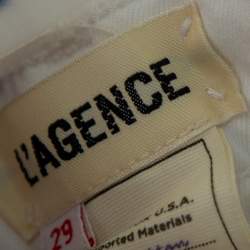 L'agence White Denim Zip Detail Skinny Andrea Jeans M