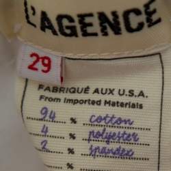 L'agence White Denim Zip Detail Skinny Andrea Jeans M