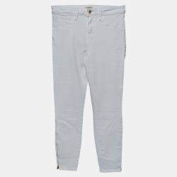 L'agence White Denim Zip Detail Skinny Andrea Jeans M