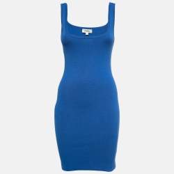 L'agence Blue Knit Sleeveless Mini Dress S