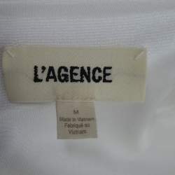 L'Agence White Jersey Wrap Effect Kallie Bodysuit M