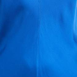 L'agence Blue Satin Sleeveless Maxi Dress M