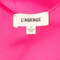 L'agence Pink Crepe Sleeveless Maxi Dress S