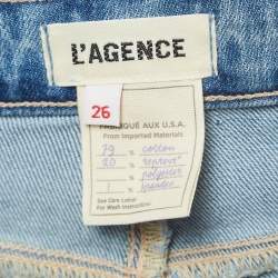 L'agence Blue Washed Denim Flared Jeans S Waist 26"