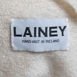 Lainey Off White Cashmere & Silk Hand Knit Sweater S