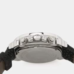 Lancaster Black Stainless Steel Galuchat Leather Diamond Ref.0226 Women's Wristwatch 39 mm