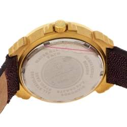 Pre Owned  Lancaster Brown Rose Gold Plated Stainless Steel Pillola REF.0349L Women's Wristwatch 37 mm