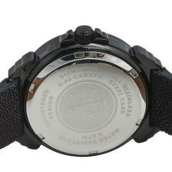 Pre Owned Lancaster Black PVD Coated Stainless Steel Stingray Leather Pillola REF.0351L Women's Wristwatch 37 mm