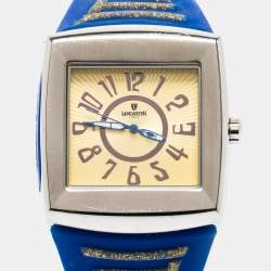 Lancaster Yellow Stainless Steel Silicone N°0334 Men's Wristwatch 46 mm