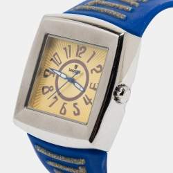 Lancaster Yellow Stainless Steel Silicone N°0334 Men's Wristwatch 46 mm